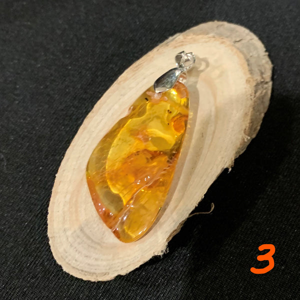 Genuine amber pendant