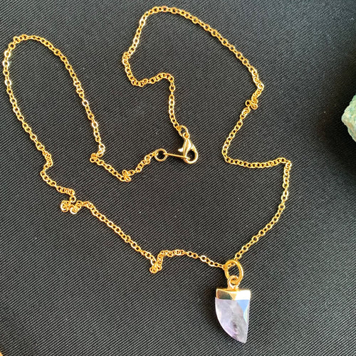 Pendant with 18K gold-plated amethyst