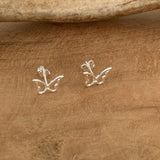 Boucles d'oreilles papillon en argent, symbole de transformation