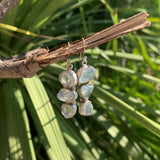 Raw aquamarine earrings on silver