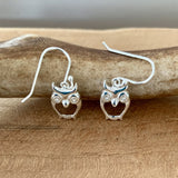 Boucles d'oreilles chouette en argent 925, boucles d'oreilles pendantes