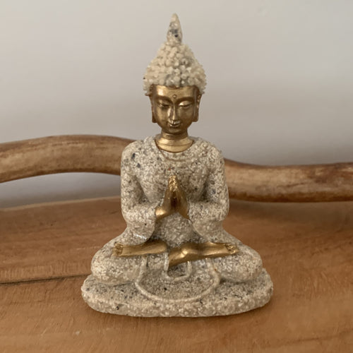 Bouddha de meditation en grès naturel, Feng shui, idée cadeau spirituel