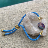 Turquoise cord bracelet, the fancy summer bracelet