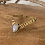 Bracelet manchette pierre de lune