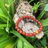 Bracelet agate indienne, Bracelet agate mousse (verte), agate rouge le symbole de la paix
