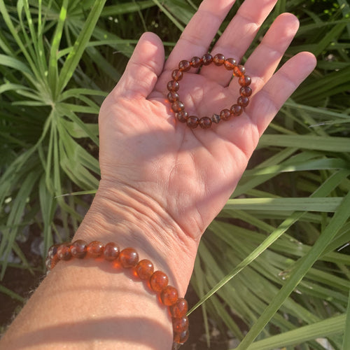 Bracelet mère fille, ensemble de bracelets assortis en pierre ambre
