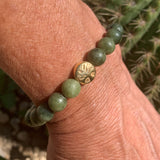 18K gold green jade bracelet on order