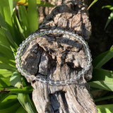 Cracked crystal bracelet, iridescent 