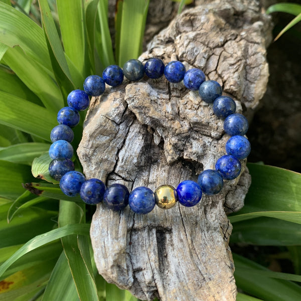 Bracelet lapis lazuli naturel "la pierre de la communication", pour elle, pour lui
