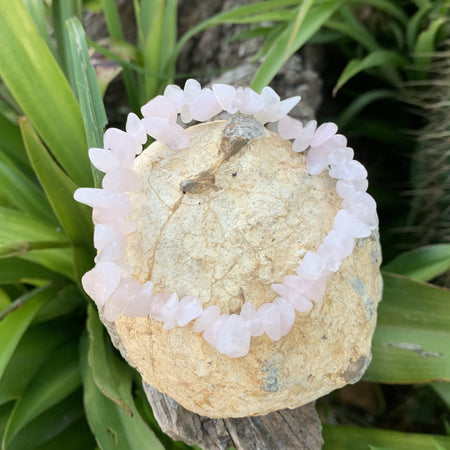 Bracelet opale rose des Andes "le lâcher prise", bracelet baroque, bracelet chips