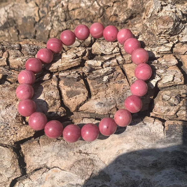"Friendship" pink rhodonite bracelet