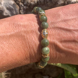 18K gold green jade bracelet on order