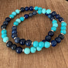Lapis lazuli and turquoise bracelet in silver