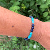 Lapis lazuli and turquoise bracelet in silver