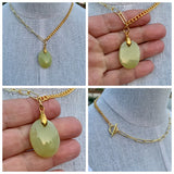 Natural green opal pendant