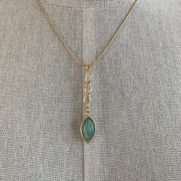 Natural amazonite necklace