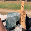 Objet de décoration unique, une création avec fluorite arc en ciel
