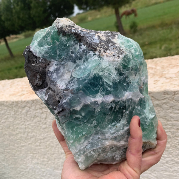 Large Raw Rainbow Fluorite from Brazil, 4kg 200g Natural Fluorite! rare coin