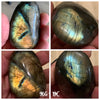 Labradorite pebble from Madagascar, therapist's stone