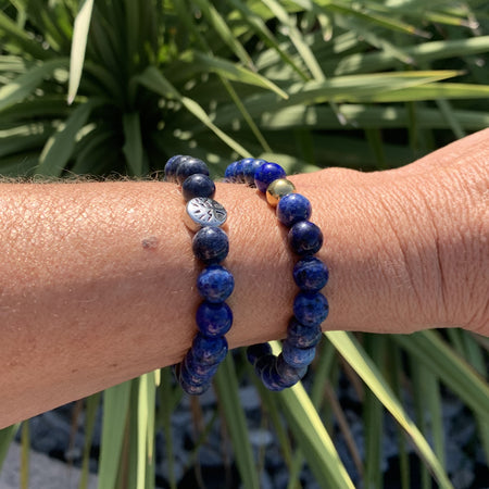 Natural blue apatite bracelet