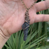 Black kyanite pendant, black kyanite, kyanite