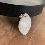 Extra white labradorite pendant, peristerite, rainbow moonstone
