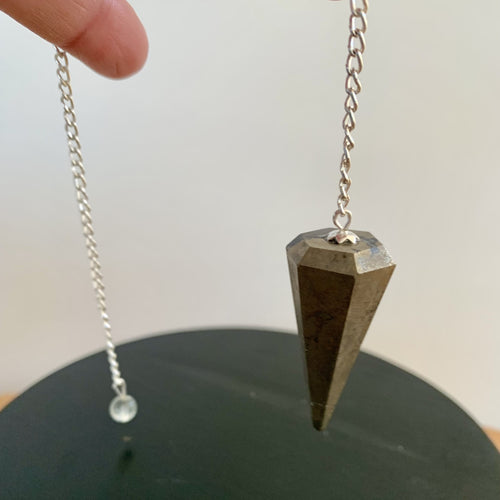 Pendule pyrite, pendule divinatoire, Pendule en pierre