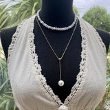 Collier en forme Y avec perle, un collier délicat