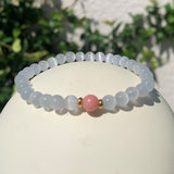 AAA rhodonite bracelet and gold finish, 
