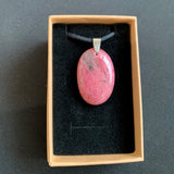 Natural rhodonite pendant, women's jewelry, mom gift