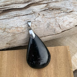 Pendentif Tourmaline noire, navette ou goutte une pierre puissante de protection