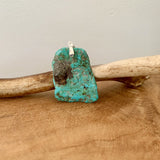 Pendentif en turquoise naturelle brute de l'Himalaya, la pierre des chamanes