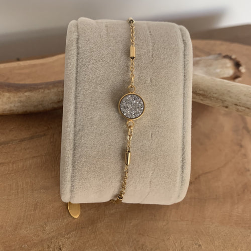 Bracelet druzy, bracelet de cheville, bijoux d'été, bracelet tendance