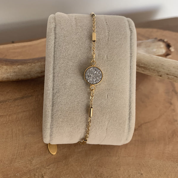 Bracelet druzy, bracelet de cheville, bijoux d'été, bracelet tendance