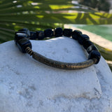Bracelet en obsidienne noire