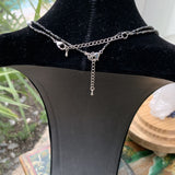 collier obsidienne en perles facettées, ras de cou pour femmes et hommes