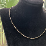 collier pyrite en perles facettées, ras de cou pour femmes et hommes