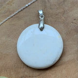 925 silver white opal pendant, purity