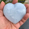 Blue calcite heart, heart