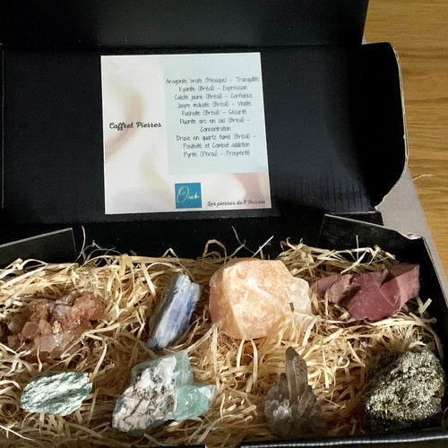 Lithotherapy box, 8 natural stones for a perfect balance
