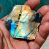 Spectacular labradorite slabs