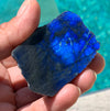 Spectacular labradorite slabs