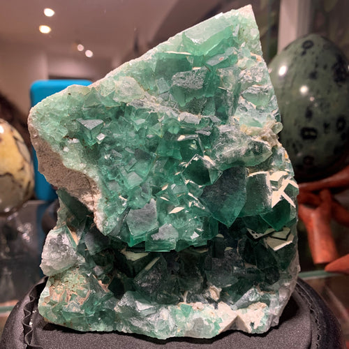 Crystallized green fluorite 997g