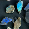 Spectacular labradorite slabs