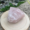 Natural raw rose quartz
