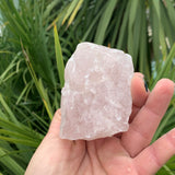 Natural raw rose quartz