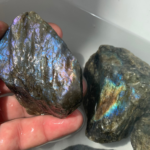 Pieces of raw labradorite for your creations